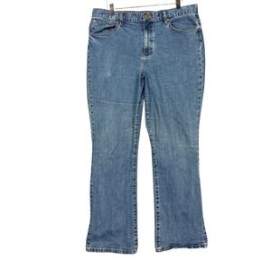 Lauren‎ Ralph Lauren Jeans Womens 16 Blue Flare Denim LRL Lauren Co. High Rise